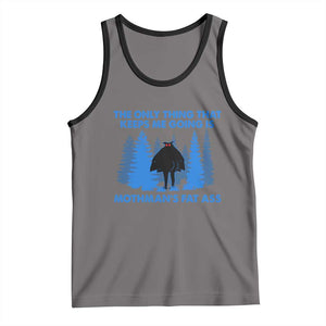 Funny Mothman Fat Ass Tank Top Vintage Cryptid Funny Moth Man Meme TS10 Deep Heather Black Print Your Wear