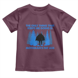 Funny Mothman Fat Ass Toddler T Shirt Vintage Cryptid Funny Moth Man Meme TS10 Maroon Print Your Wear