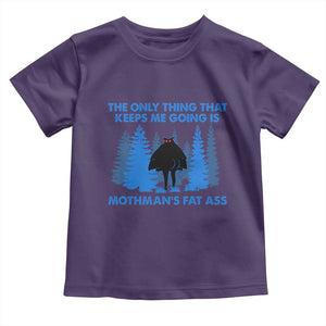 Funny Mothman Fat Ass Toddler T Shirt Vintage Cryptid Funny Moth Man Meme TS10 Purple Print Your Wear