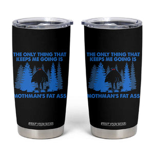 Funny Mothman Fat Ass Tumbler Cup Vintage Cryptid Funny Moth Man Meme TS10 Black Print Your Wear