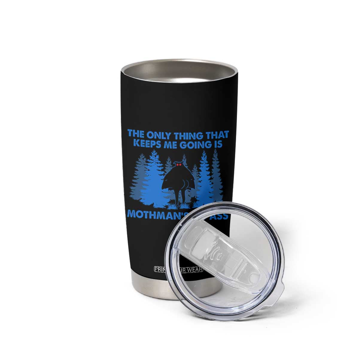 Funny Mothman Fat Ass Tumbler Cup Vintage Cryptid Funny Moth Man Meme TS10 Print Your Wear