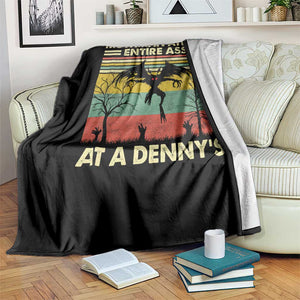 Funny Mothman Eat My Entire Ass Throw Blanket Vintage Cryptid Funny Mothman Meme - Print Your Wear
