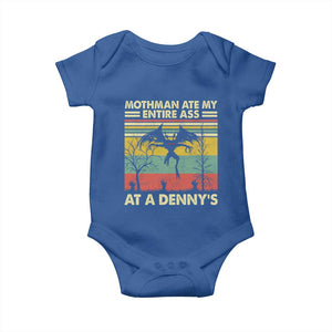 Funny Mothman Eat My Entire Ass Baby Onesie Vintage Cryptid Funny Mothman Meme TS10 Royal Blue Print Your Wear