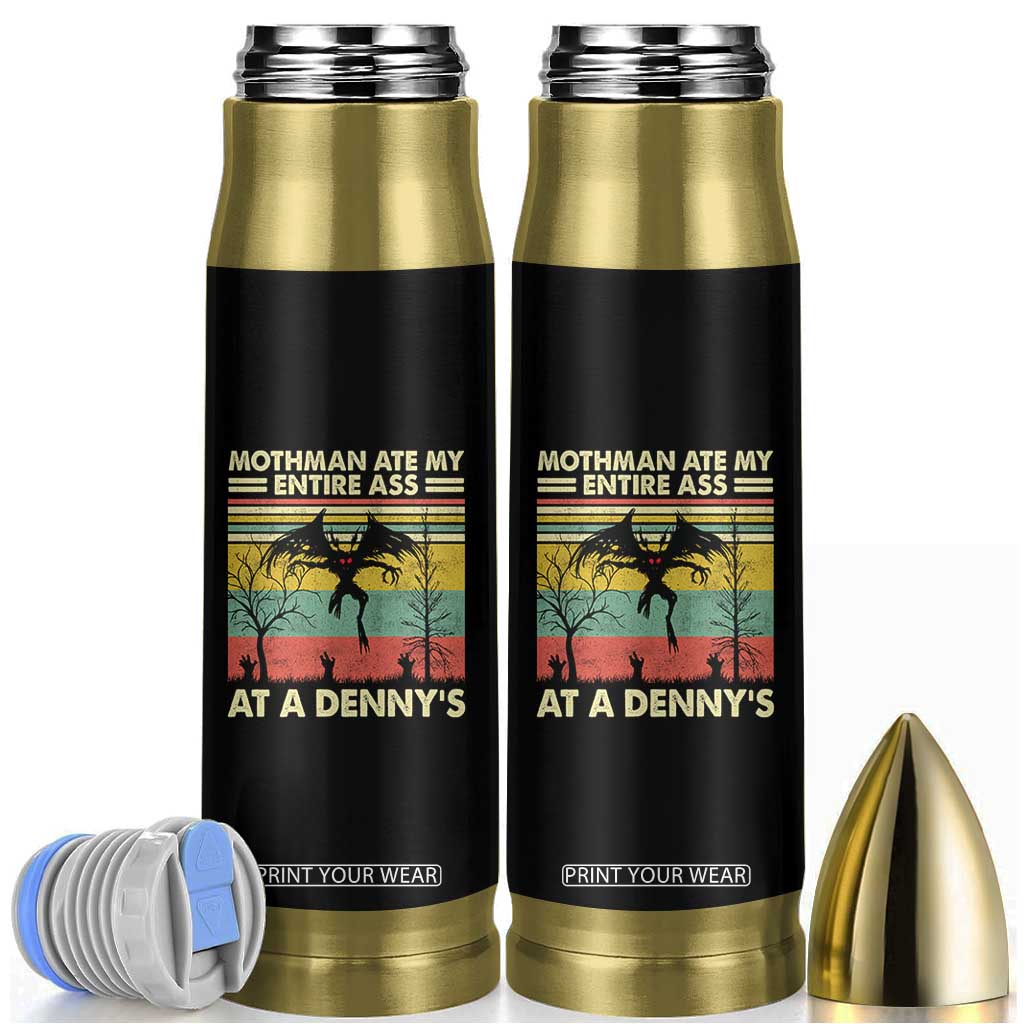 Funny Mothman Eat My Entire Ass Bullet Tumbler Vintage Cryptid Funny Mothman Meme TS10 Black Print Your Wear