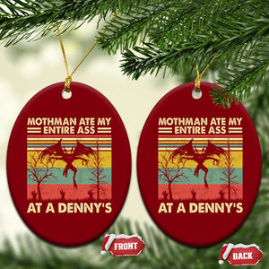 Funny Mothman Eat My Entire Ass Ceramic Ornament Vintage Cryptid Funny Mothman Meme - Print Your Wear