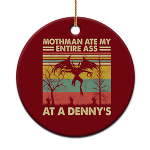 Funny Mothman Eat My Entire Ass Ceramic Ornament Vintage Cryptid Funny Mothman Meme - Print Your Wear