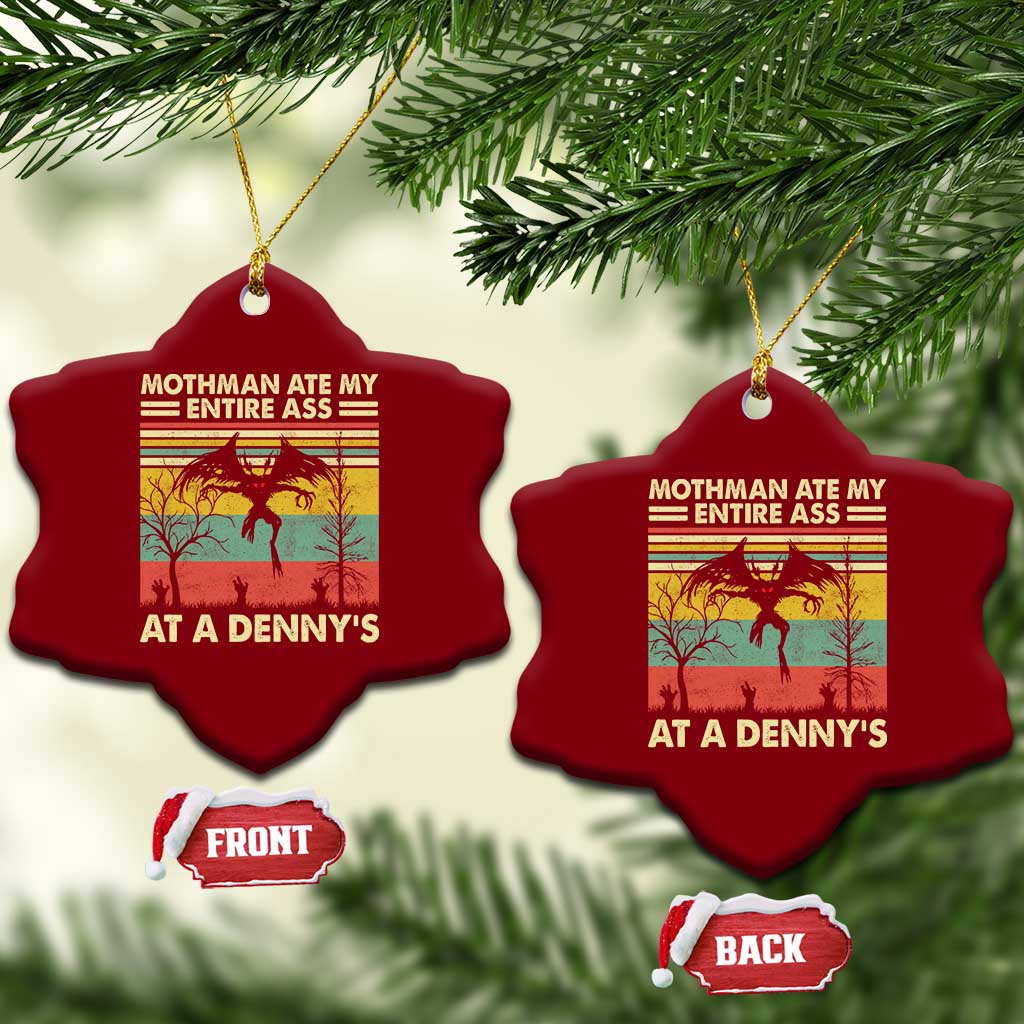 Funny Mothman Eat My Entire Ass Ceramic Ornament Vintage Cryptid Funny Mothman Meme TS10 Print Your Wear