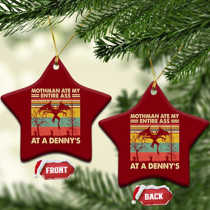 Funny Mothman Eat My Entire Ass Ceramic Ornament Vintage Cryptid Funny Mothman Meme - Print Your Wear