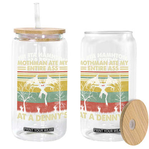 Funny Mothman Eat My Entire Ass Glass Can Vintage Cryptid Funny Mothman Meme - Print Your Wear