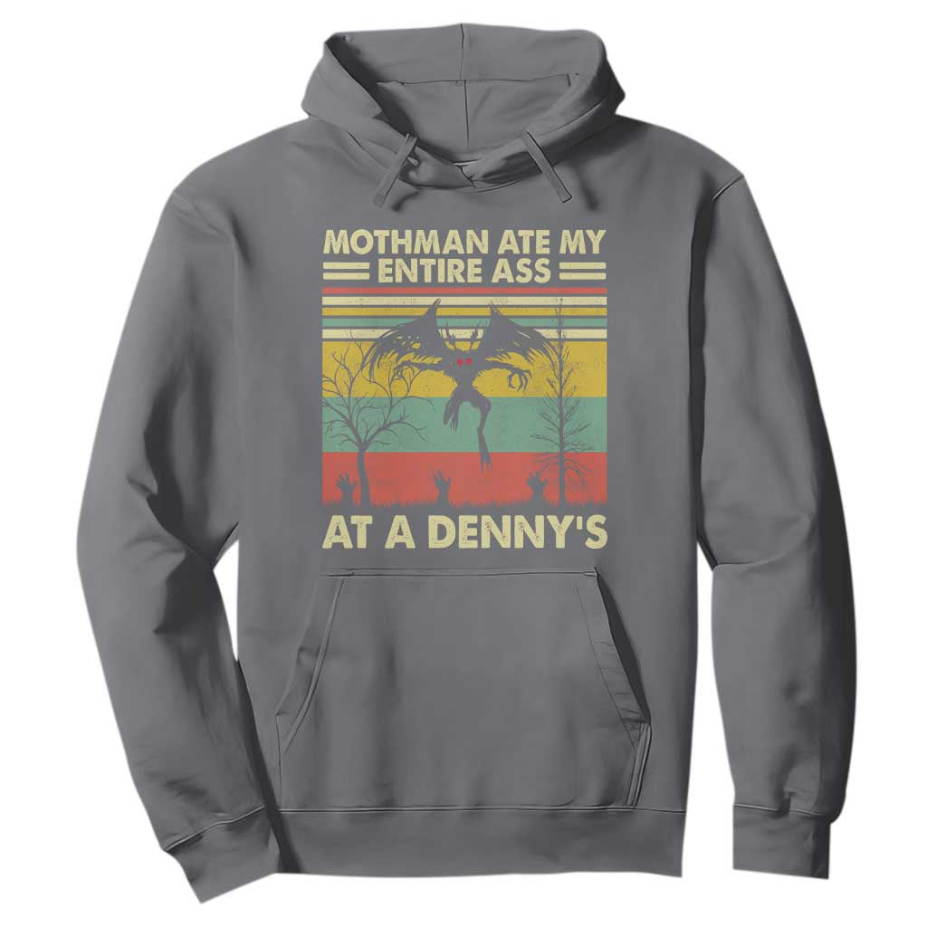 Funny Mothman Eat My Entire Ass Hoodie Vintage Cryptid Funny Mothman Meme TS10 Charcoal Print Your Wear