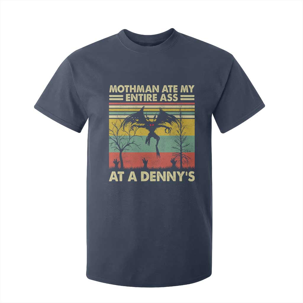 Funny Mothman Eat My Entire Ass T Shirt For Kid Vintage Cryptid Funny Mothman Meme TS10 Navy Print Your Wear