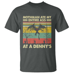 Funny Mothman Eat My Entire Ass T Shirt Vintage Cryptid Funny Mothman Meme TS10 Dark Heather Print Your Wear