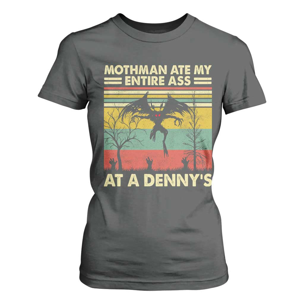 Funny Mothman Eat My Entire Ass T Shirt For Women Vintage Cryptid Funny Mothman Meme TS10 Dark Heather Print Your Wear