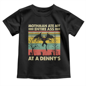 Funny Mothman Eat My Entire Ass Toddler T Shirt Vintage Cryptid Funny Mothman Meme TS10 Black Print Your Wear