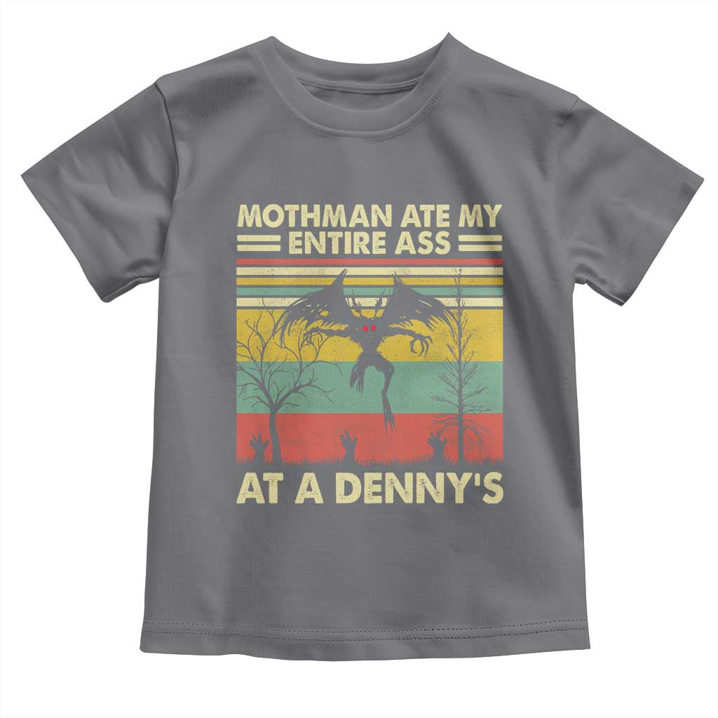 Funny Mothman Eat My Entire Ass Toddler T Shirt Vintage Cryptid Funny Mothman Meme TS10 Charcoal Print Your Wear