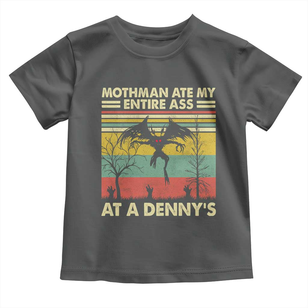 Funny Mothman Eat My Entire Ass Toddler T Shirt Vintage Cryptid Funny Mothman Meme TS10 Dark Heather Print Your Wear