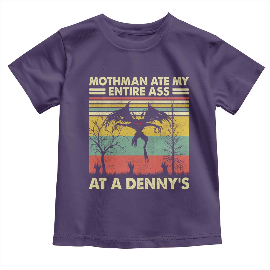 Funny Mothman Eat My Entire Ass Toddler T Shirt Vintage Cryptid Funny Mothman Meme TS10 Purple Print Your Wear