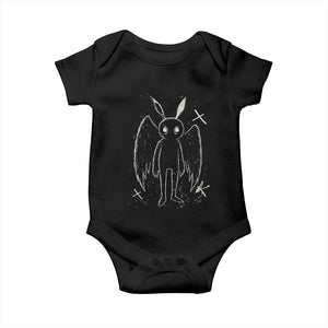 Creepy Cute Mothman Baby Onesie Alt Goth Grunge Horror Aesthetic Cryptid TS10 Black Print Your Wear