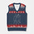Creepy Cute Mothman V-Neck Knit Sweater Vest Alt Goth Grunge Horror Aesthetic Cryptid TS10 Navy Red Print Your Wear