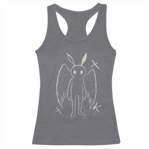 Creepy Cute Mothman Racerback Tank Top Alt Goth Grunge Horror Aesthetic Cryptid TS10 Charcoal Print Your Wear