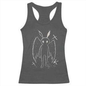 Creepy Cute Mothman Racerback Tank Top Alt Goth Grunge Horror Aesthetic Cryptid TS10 Dark Heather Print Your Wear