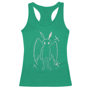 Creepy Cute Mothman Racerback Tank Top Alt Goth Grunge Horror Aesthetic Cryptid TS10 Irish Green Print Your Wear