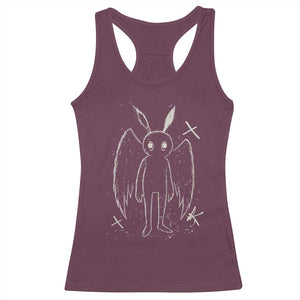 Creepy Cute Mothman Racerback Tank Top Alt Goth Grunge Horror Aesthetic Cryptid TS10 Maroon Print Your Wear