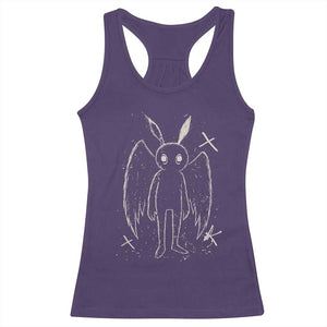 Creepy Cute Mothman Racerback Tank Top Alt Goth Grunge Horror Aesthetic Cryptid TS10 Purple Print Your Wear