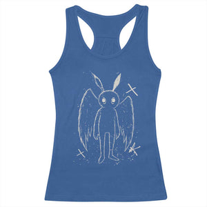Creepy Cute Mothman Racerback Tank Top Alt Goth Grunge Horror Aesthetic Cryptid TS10 Royal Blue Print Your Wear