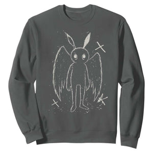 Creepy Cute Mothman Sweatshirt Alt Goth Grunge Horror Aesthetic Cryptid TS10 Dark Heather Print Your Wear