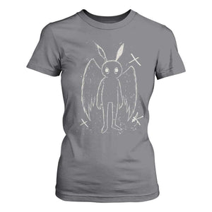 Creepy Cute Mothman T Shirt For Women Alt Goth Grunge Horror Aesthetic Cryptid TS10 Charcoal Print Your Wear