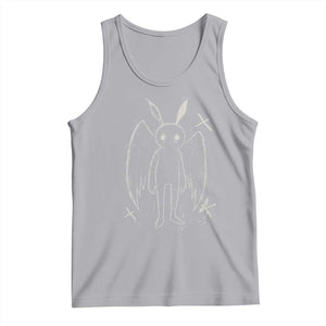 Creepy Cute Mothman Tank Top Alt Goth Grunge Horror Aesthetic Cryptid TS10 Athletic Heather Print Your Wear