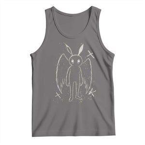 Creepy Cute Mothman Tank Top Alt Goth Grunge Horror Aesthetic Cryptid TS10 Deep Heather Print Your Wear