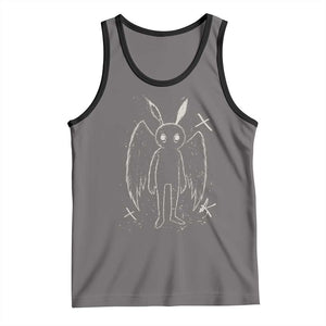 Creepy Cute Mothman Tank Top Alt Goth Grunge Horror Aesthetic Cryptid TS10 Deep Heather Black Print Your Wear