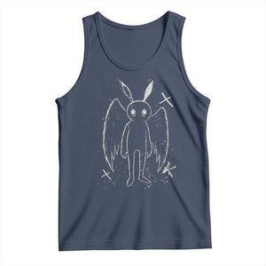 Creepy Cute Mothman Tank Top Alt Goth Grunge Horror Aesthetic Cryptid TS10 Navy Print Your Wear