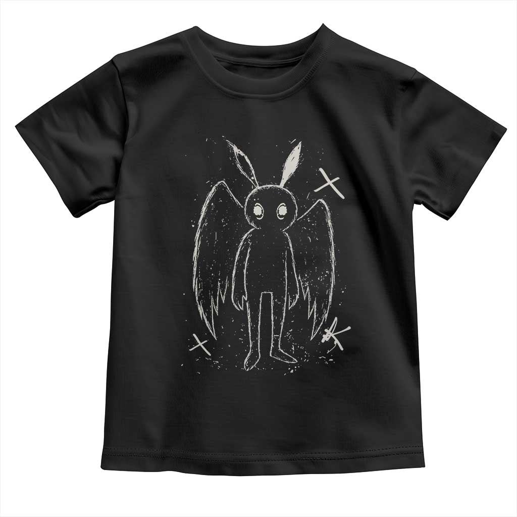 Creepy Cute Mothman Toddler T Shirt Alt Goth Grunge Horror Aesthetic Cryptid TS10 Black Print Your Wear