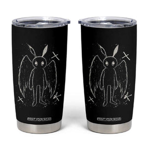 Creepy Cute Mothman Tumbler Cup Alt Goth Grunge Horror Aesthetic Cryptid TS10 Black Print Your Wear