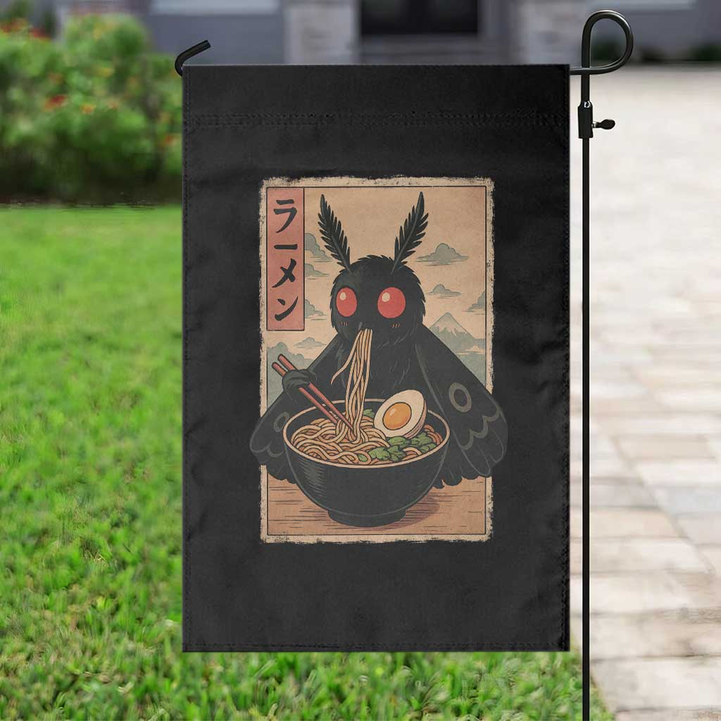 Funny Mothman Ramen Garden Flag Japanese Kawaii Noodles Cryptid Retro Manga Anime TS10 Print Your Wear