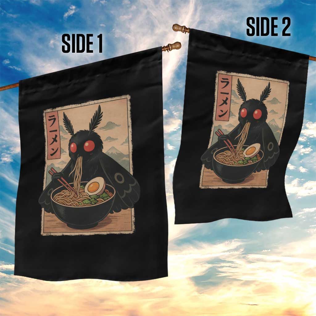 Funny Mothman Ramen Garden Flag Japanese Kawaii Noodles Cryptid Retro Manga Anime TS10 Print Your Wear