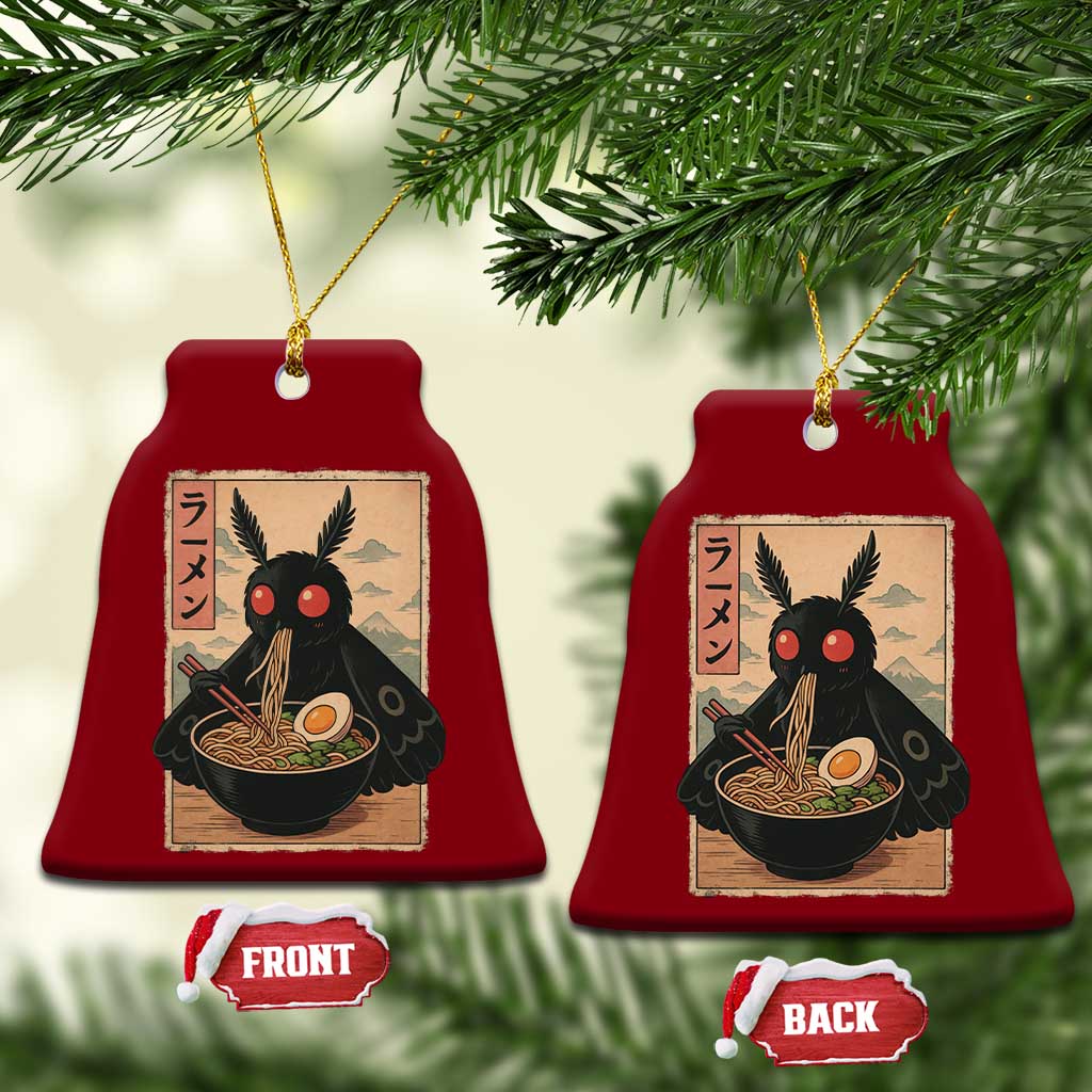 Funny Mothman Ramen Ceramic Ornament Japanese Kawaii Noodles Cryptid Retro Manga Anime TS10 Print Your Wear