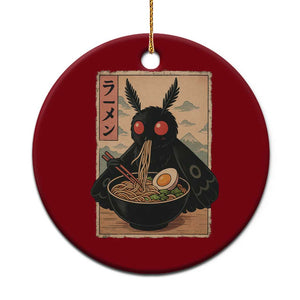 Funny Mothman Ramen Ceramic Ornament Japanese Kawaii Noodles Cryptid Retro Manga Anime TS10 1pc Red Print Your Wear