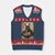 Funny Mothman Ramen V-Neck Knit Sweater Vest Japanese Kawaii Noodles Cryptid Retro Manga Anime TS10 Navy Red Print Your Wear