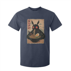 Funny Mothman Ramen T Shirt For Kid Japanese Kawaii Noodles Cryptid Retro Manga Anime TS10 Navy Print Your Wear