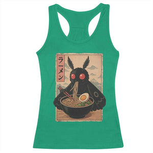 Funny Mothman Ramen Racerback Tank Top Japanese Kawaii Noodles Cryptid Retro Manga Anime TS10 Irish Green Print Your Wear