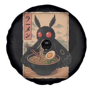 Funny Mothman Ramen Spare Tire Cover Japanese Kawaii Noodles Cryptid Retro Manga Anime TS10 Print Your Wear