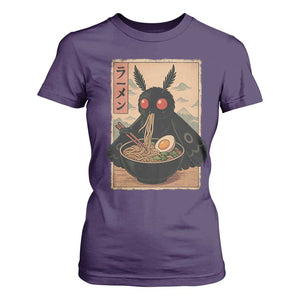 Funny Mothman Ramen T Shirt For Women Japanese Kawaii Noodles Cryptid Retro Manga Anime TS10 Purple Print Your Wear