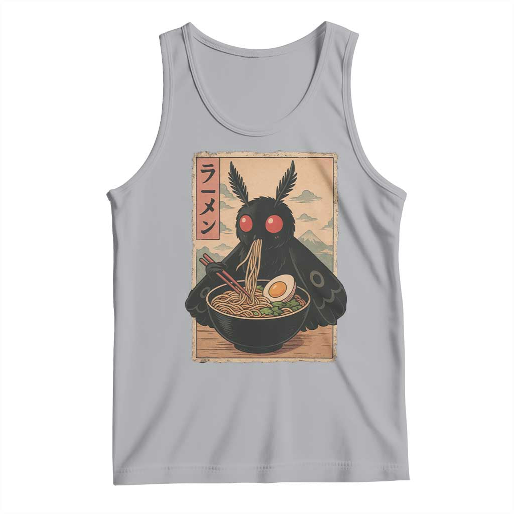 Funny Mothman Ramen Tank Top Japanese Kawaii Noodles Cryptid Retro Manga Anime TS10 Athletic Heather Print Your Wear