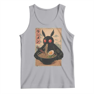 Funny Mothman Ramen Tank Top Japanese Kawaii Noodles Cryptid Retro Manga Anime TS10 Athletic Heather Print Your Wear
