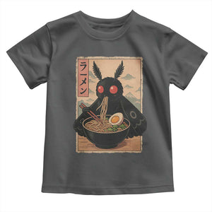 Funny Mothman Ramen Toddler T Shirt Japanese Kawaii Noodles Cryptid Retro Manga Anime TS10 Dark Heather Print Your Wear