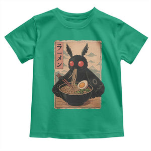 Funny Mothman Ramen Toddler T Shirt Japanese Kawaii Noodles Cryptid Retro Manga Anime TS10 Irish Green Print Your Wear